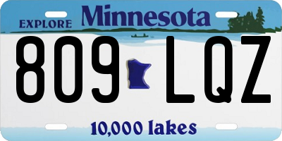 MN license plate 809LQZ