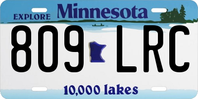 MN license plate 809LRC