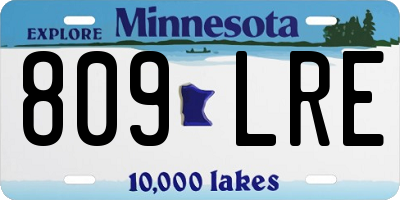 MN license plate 809LRE