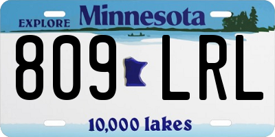 MN license plate 809LRL