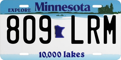 MN license plate 809LRM