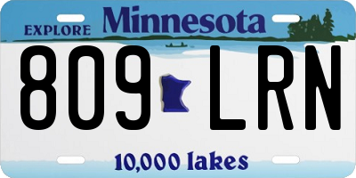 MN license plate 809LRN