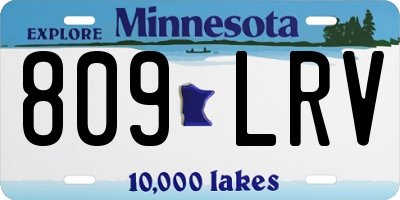 MN license plate 809LRV