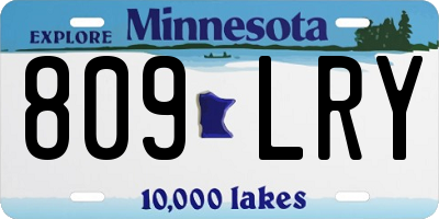 MN license plate 809LRY