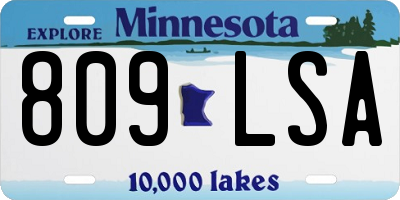 MN license plate 809LSA