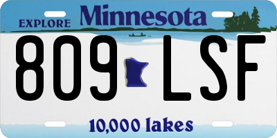 MN license plate 809LSF