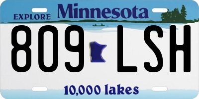 MN license plate 809LSH