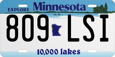 MN license plate 809LSI