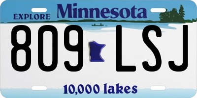 MN license plate 809LSJ