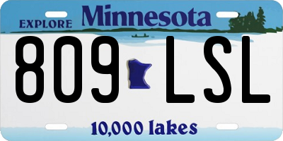 MN license plate 809LSL