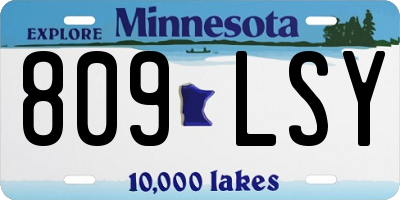 MN license plate 809LSY