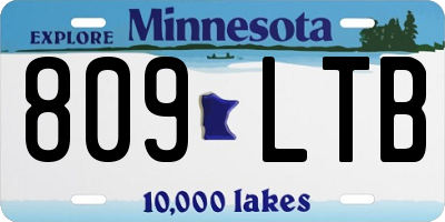 MN license plate 809LTB
