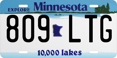 MN license plate 809LTG