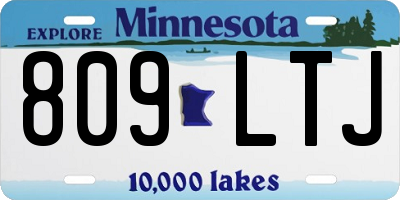 MN license plate 809LTJ