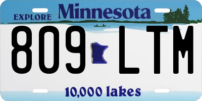 MN license plate 809LTM