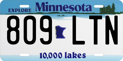 MN license plate 809LTN