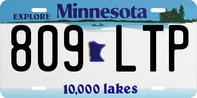 MN license plate 809LTP