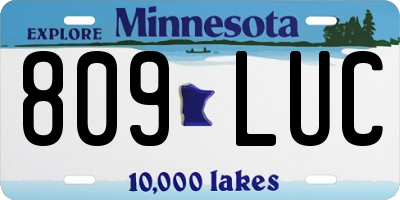 MN license plate 809LUC