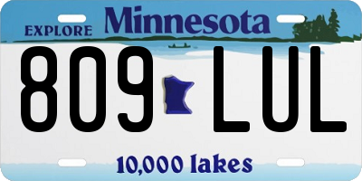 MN license plate 809LUL