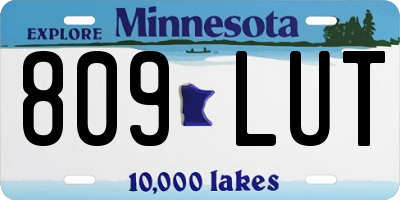 MN license plate 809LUT
