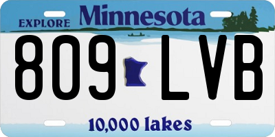 MN license plate 809LVB