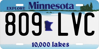 MN license plate 809LVC
