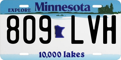 MN license plate 809LVH