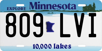 MN license plate 809LVI