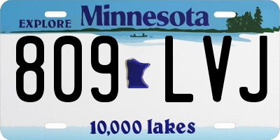 MN license plate 809LVJ