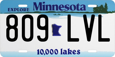 MN license plate 809LVL