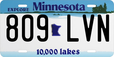 MN license plate 809LVN