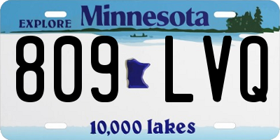 MN license plate 809LVQ