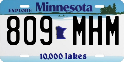 MN license plate 809MHM