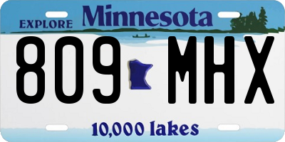 MN license plate 809MHX