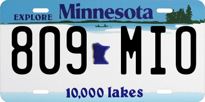 MN license plate 809MIO