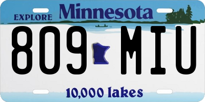 MN license plate 809MIU