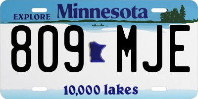 MN license plate 809MJE