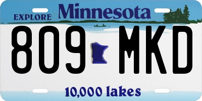 MN license plate 809MKD