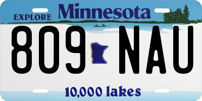 MN license plate 809NAU