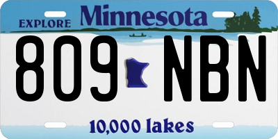 MN license plate 809NBN