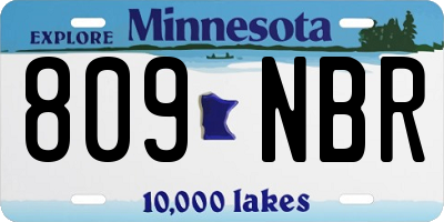 MN license plate 809NBR