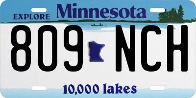 MN license plate 809NCH