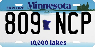 MN license plate 809NCP
