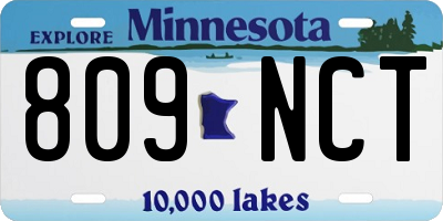 MN license plate 809NCT