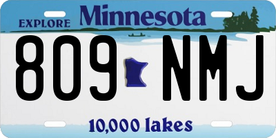 MN license plate 809NMJ