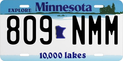 MN license plate 809NMM