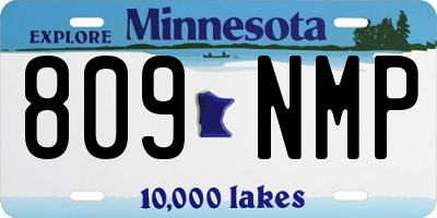 MN license plate 809NMP