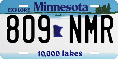 MN license plate 809NMR