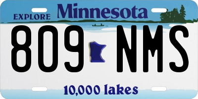 MN license plate 809NMS