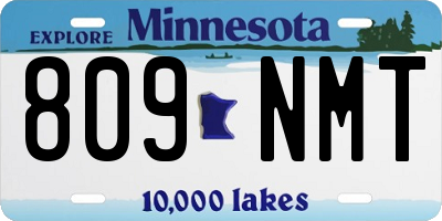 MN license plate 809NMT